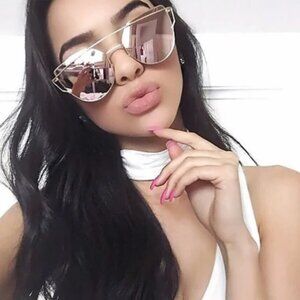 Fashion sunglasses - rose gold